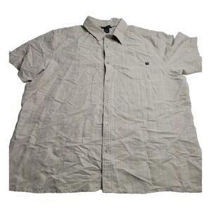 Marmot Men's Button‎ Short Sleeve Beige Tan Shirt 2XL